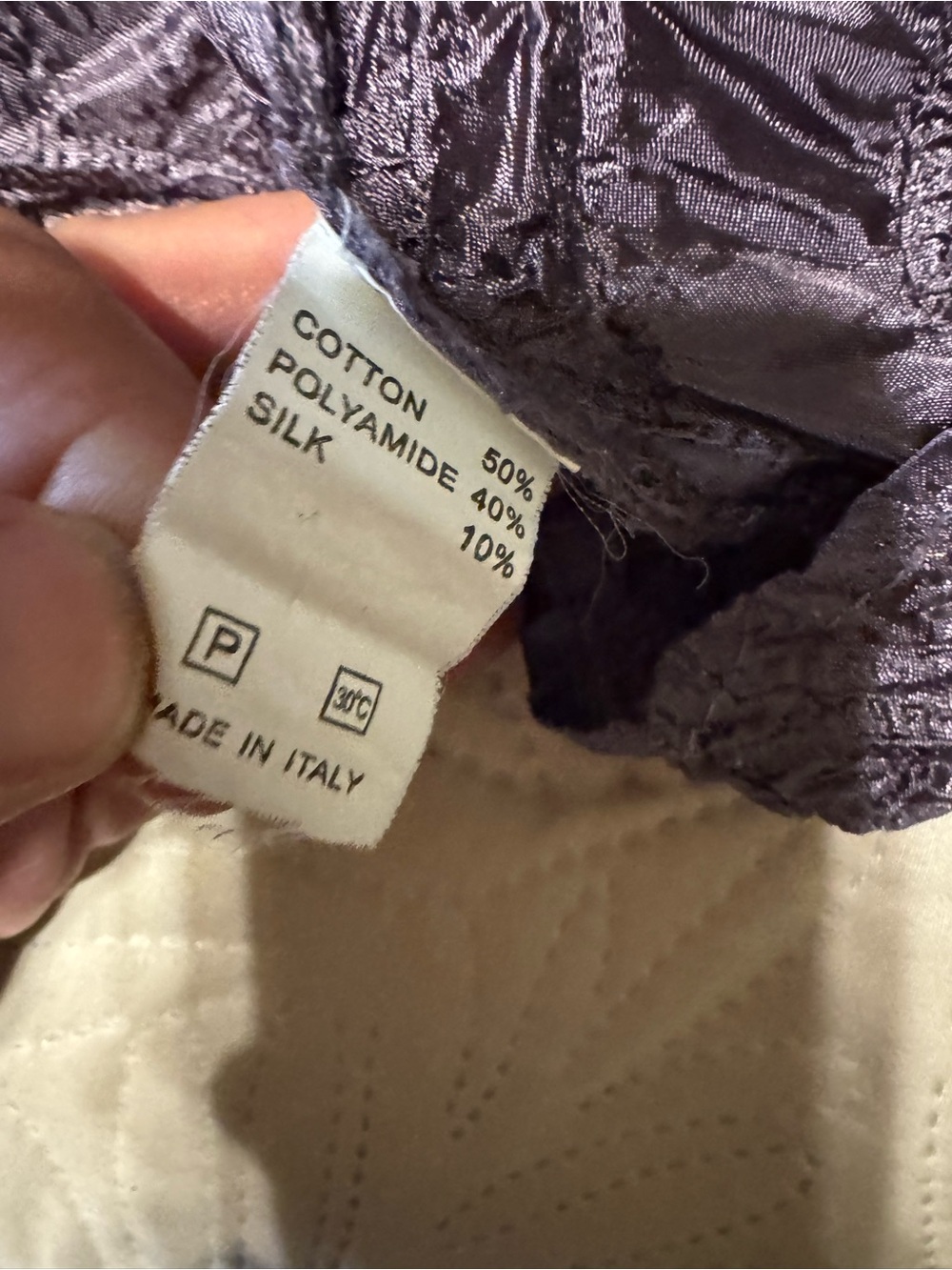 Button-Front Textured Chevron Blouse Jacket - Purple by BT Batier - Picture 2 of 6
